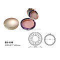 Forme ronde en plastique couleur or maquillage vide compact